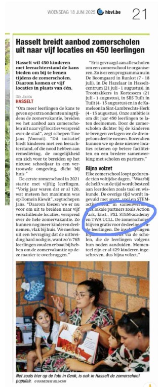 zomerschool Hasselt